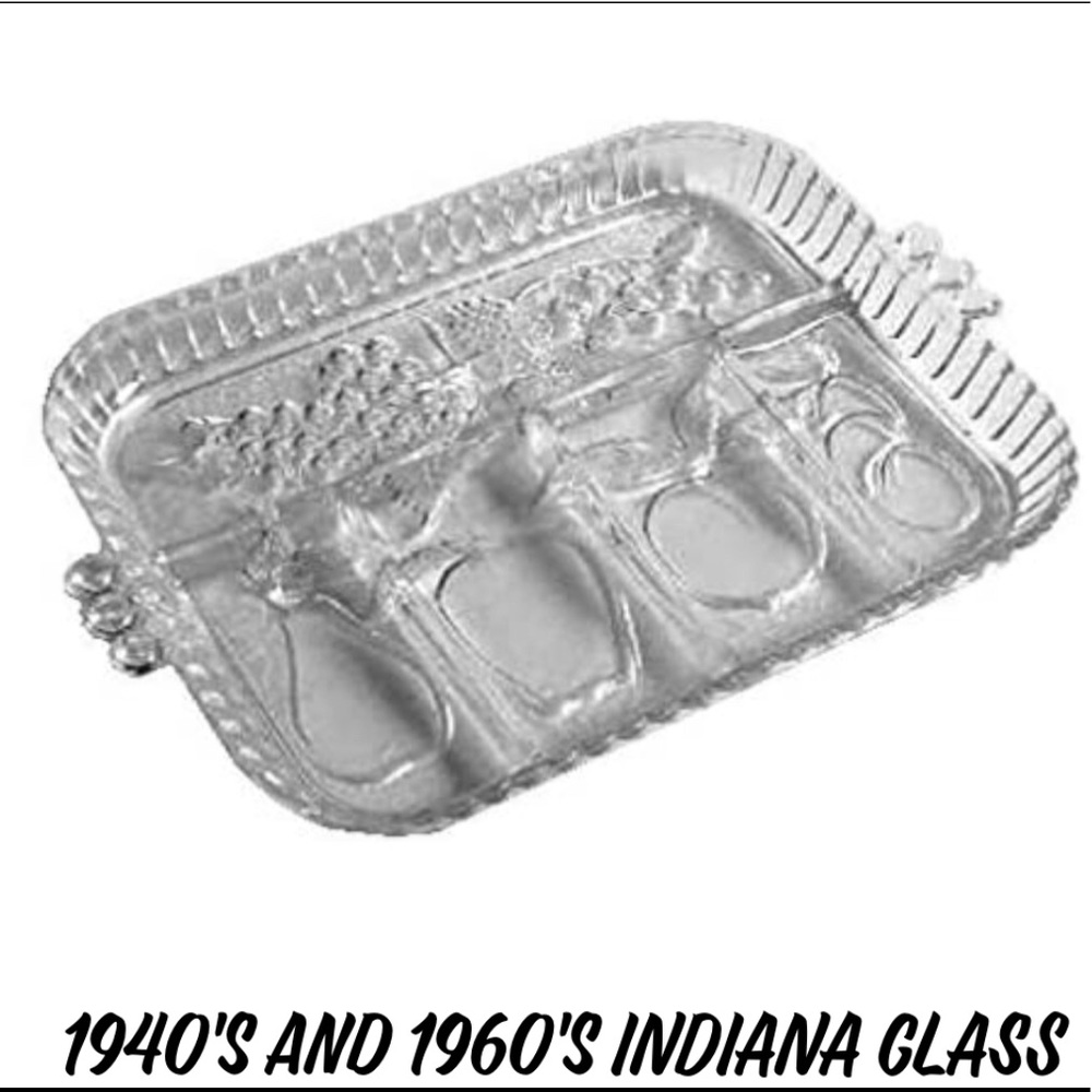 VINTAGE 1940's-1960's INDIANA 5 PART FRUIT SERVER